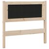 vidaXL Polstret sengegavl med hodegjerde Brun 120 cm Massiv furu