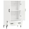 vidaXL Highboard h&oslash;yglans hvit 69,5x31x115 cm konstruert tre