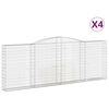 vidaXL Gabionkurver buede 4 stk 400x30x140/160 cm galvanisert jern