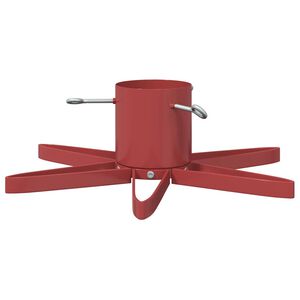 vidaXL Juletre Stand R&oslash;d 50 x 50 x 15,5 cm St&aring;l