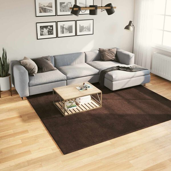 vidaXL Omr&aring;detepper Torget HUARTE Brun 240 x 240 cm Polyester