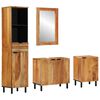 vidaXL Baderomsskapsett 4 stk. Naturlig 38 x 33 x 160 cm