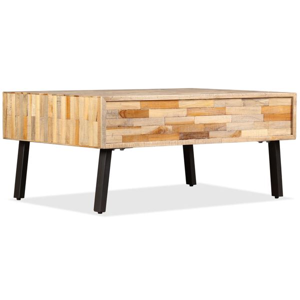 vidaXL Sofabord gjenvunnet heltre teak 90x65x40 cm