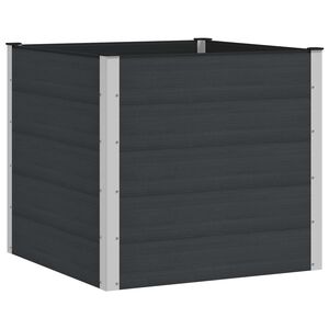 vidaXL H&oslash;ybed Svart 100 x 100 x 91 cm WPC og Aluminium