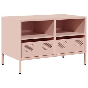 vidaXL TV-benk rosa 68x39x43,5 cm kaldvalset st&aring;l