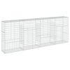 vidaXL Gabionkurv med deksel 400x50x150 cm galvanisert jern