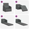 vidaXL Sammenleggbar Sofa seng M&oslash;rkegr&aring; 65 x 80 x 83 cm stoff