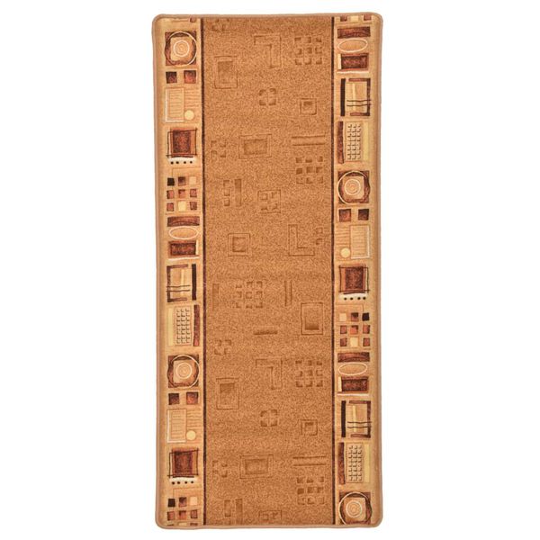 vidaXL Teppel&oslash;per gelbelagt bakside 67x150 cm beige