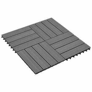 vidaXL Terrasseflis 22 stk. Gr&aring; 30 x 30 cm WPC