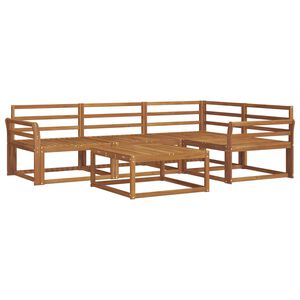 vidaXL Utend&oslash;rs sofa-sett 5 pcs Naturlig Solid akasietre
