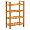 vidaXL Skostativ med 4 hyller 50x27x80 cm heltre eik