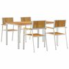 vidaXL Utend&oslash;rs spisestue sett 5 stk. 150 x 90 x 75 cm