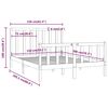 vidaXL Sengeramme heltre 150x200 cm King Size