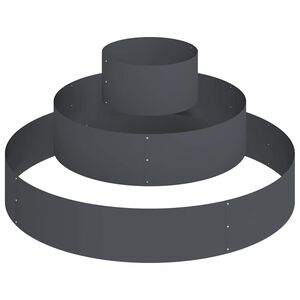 vidaXL Hageblomsterpotte Antrasitt 120 x 120 x 20 cm St&aring;l