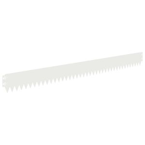 vidaXL Gjerdekant 50 pcs 103 x 10 cm St&aring;l Hvit