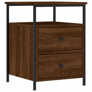 vidaXL Nattbord brun eik 44x45x60 cm konstruert tre