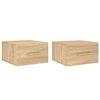 vidaXL Veggmontert nattbord 2 stk sonoma eik 35x35x20 cm