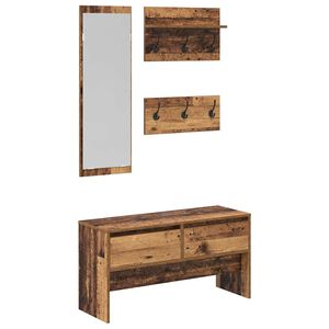 vidaXL Gangm&oslash;belsett 4 stk. Gammelt tre 90 x 31 x 46,5 cm
