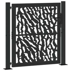 vidaXL Hageport svart 100x100 cm st&aring;lspordesign