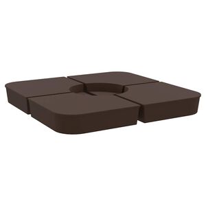 vidaXL Parasollbasesett 4 stk for parasoller med kryssfot 100 kg PP