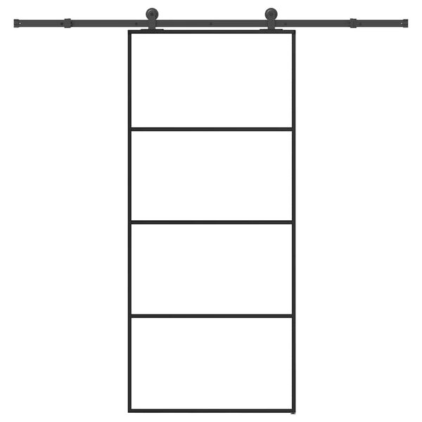 vidaXL Skyved&oslash;r med monteringssett 90x205 cm ESG glass og aluminium