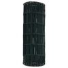 vidaXL Euro gjerde grønn 0,6 x 50 m PVC-belagt jern