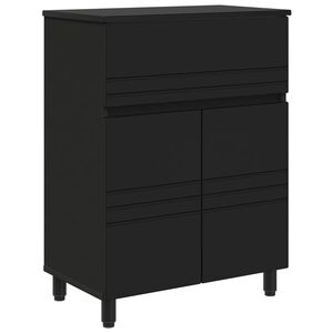vidaXL Bad Sminkebord Svart 60 x 35 x 80 cm Konstruert tre
