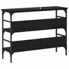 vidaXL Konsollbord med hylle Svart eik 100 x 32 x 75 cm Konstruert tre