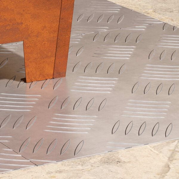 vidaXL Trinn Torget 4 pcs sølv 40 x 40 cm Aluminium