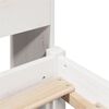 vidaXL Seng med bokhylle uten madrass hvit 100x200 cm heltre furu