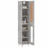vidaXL Highboard betonggr&aring; 34,5x34x180 cm konstruert tre