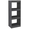 vidaXL Bokhylle/romdeler gr&aring; 40x30x103,5 cm heltre furu