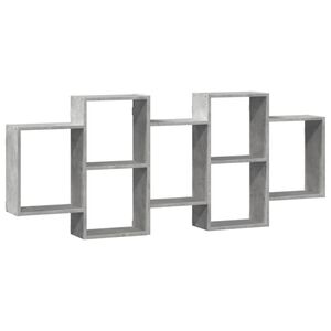 vidaXL Vegghylle betonggr&aring; 159x18x65 cm konstruert tre