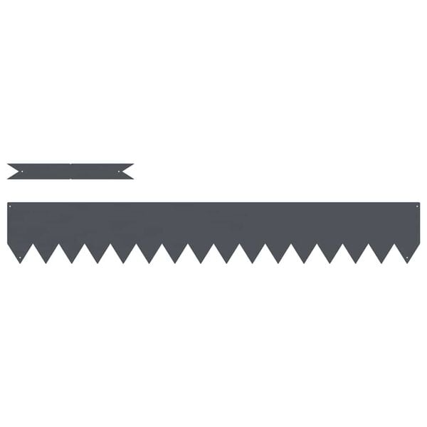 vidaXL Gjerdekant 20 pcs Antrasitt 100 x 0.05 x 20 cm Kaldvalset st&aring;l