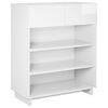 vidaXL Sko Skap 73 x 38 x 87,5 cm Konstruert tre H&oslash;gglans hvit