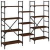 vidaXL Bokhylle brun eik 160x28,5x136,5 cm konstruert tre