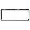 vidaXL Konsollbord svart marmor 200x35x75,5 cm herdet glass