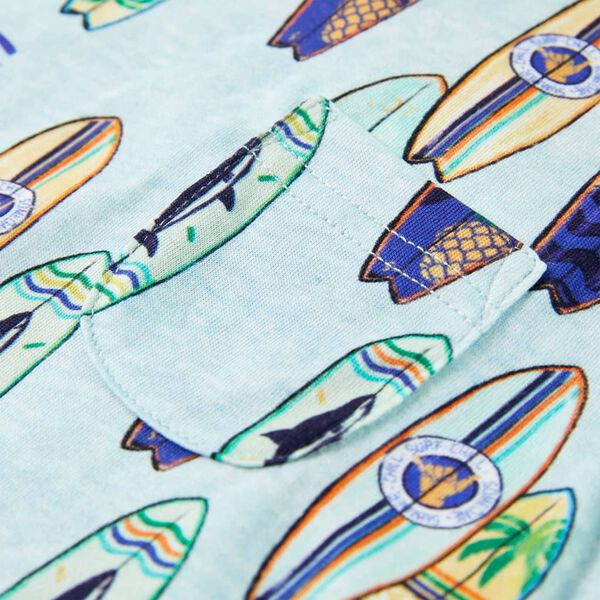 Singlet for barn myk bl&aring; melert 104