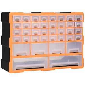 vidaXL Sortimentskap med 38 skuffer 52x16x37,5 cm