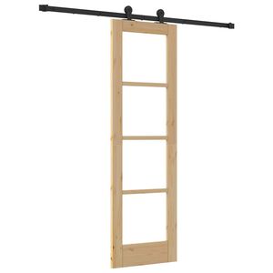 vidaXL Skyved&oslash;r ORKDAL Naturlig og svart 61 x 198,5 cm