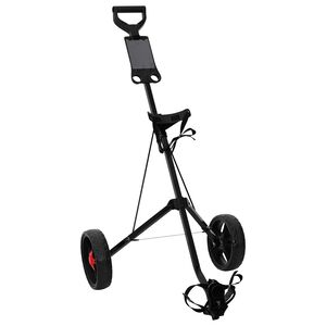 vidaXL Golf Trolley Svart 66 x 65 x 112 cm Jern