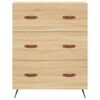 vidaXL Highboard sonoma eik 69,5x34x180 cm konstruert tre