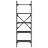 vidaXL Bokhylle 5 etasjer svart 56x31,5x174 cm konstruert tre