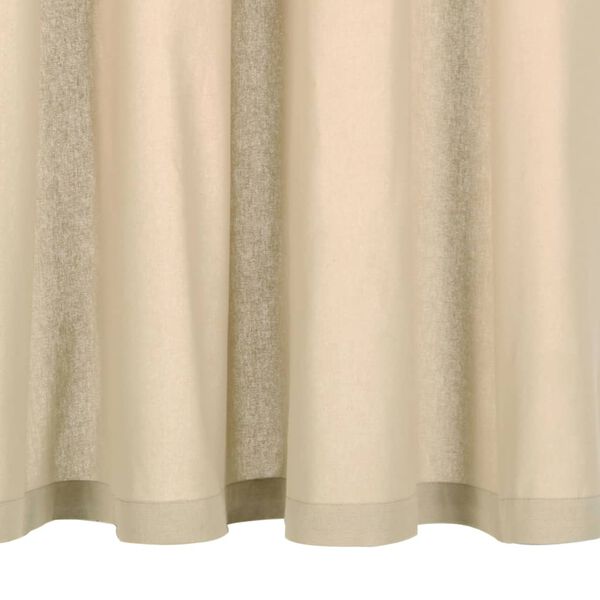vidaXL Gardiner med metallringer 2 stk bomull 140x245 cm beige