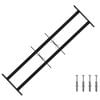 vidaXL Sikkerhetsgitter for vinduer med 2 tverrbjelker 3 pcs 63-114 cm