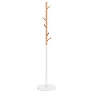 vidaXL Stumtjener hvit 172 cm pulverlakkert jern