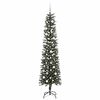 vidaXL Kunstig juletre med 300 LED gr&oslash;nn 210 cm PVC og plast og st&aring;l