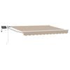 vidaXL Manuell utvidbar markise med LED-lamper 3,5 x 2,5 m