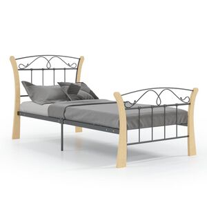 vidaXL Sengeramme svart metall 90x200 cm