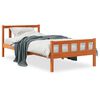 vidaXL Sengeramme uten madrass voksbrun 75x190 cm heltre furu